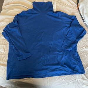 Lands End Tencel Shirt in Royal Blue